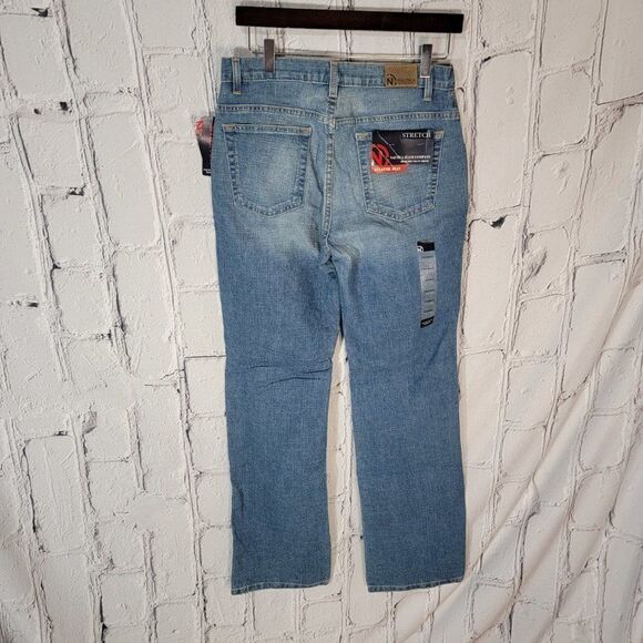 Nautica Jeans 8x33 Long Stretch Denim Straight Leg High Rise Light Wash Normcore - Picture 5 of 6